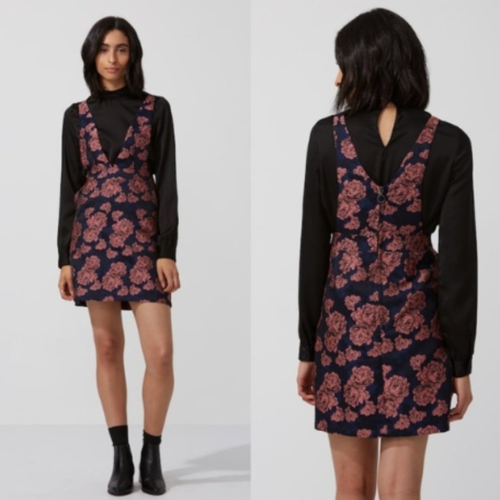Frank & Oak Floral Pinafore Dress